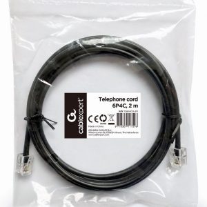 TC6P4CR-2M Gembird telefonski kabl Okrugli, 2m