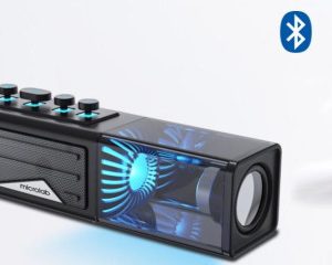 Microlab MS213B Bluetooth speaker soundbar 2x10W, Baterija 3.7V/4000mA USB, SD, AUX, LED/black